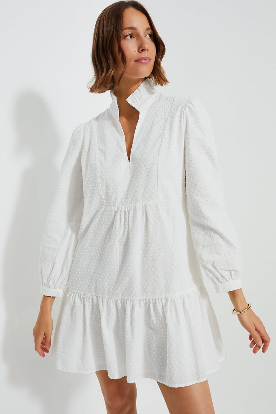 TUCKERNUCK White Swiss Dot Palmerston Dress Size XL NWT Retail $148 Tuckernuck